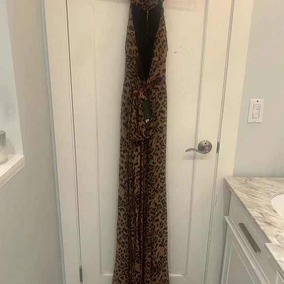 Rachel Zoe Brown Leopard Print Maxi Dress - Picture 3 of 4
